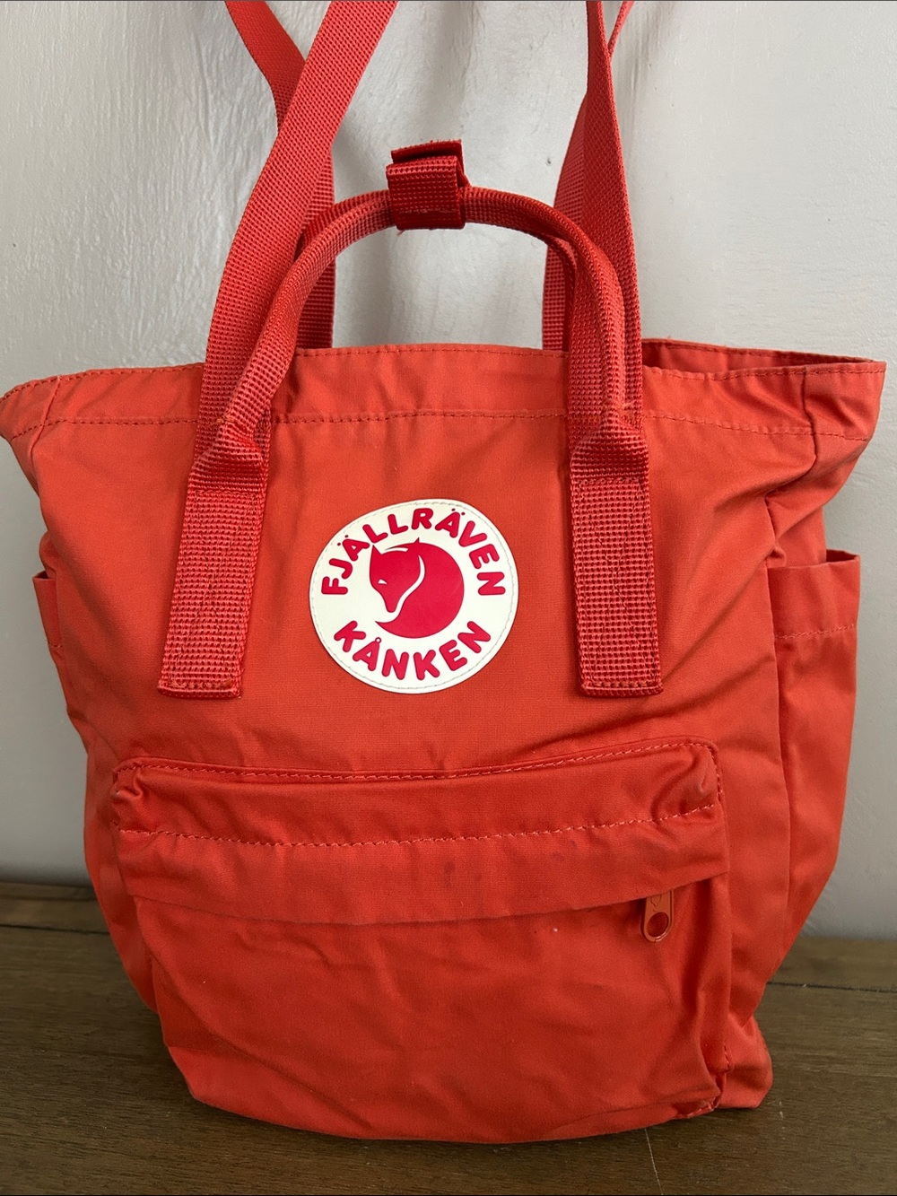 Kånken Tote-Pack Circular Logo & Dual Top Handles. Use As Back Back Or As A Tote